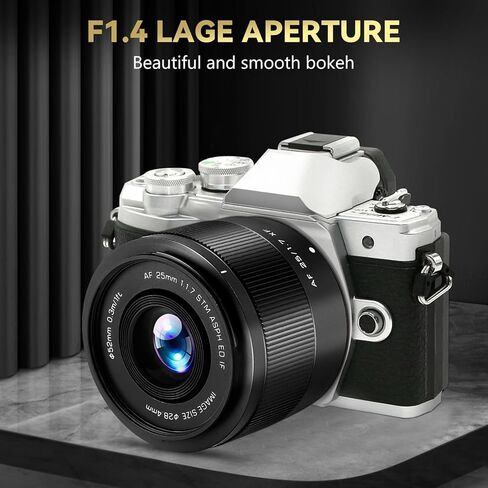 25mm f/1.7 APS-C Prime Lens for Fujifilm X-Mount - Fast Autofocus Large Aperture Lens Compatible with Fuji X-T30 X-T3 X-T4 X-E4 X-S10 X-Pro3 X-T100 X-A7 - Ideal for Portraits & Low Light Photography in Kuwait