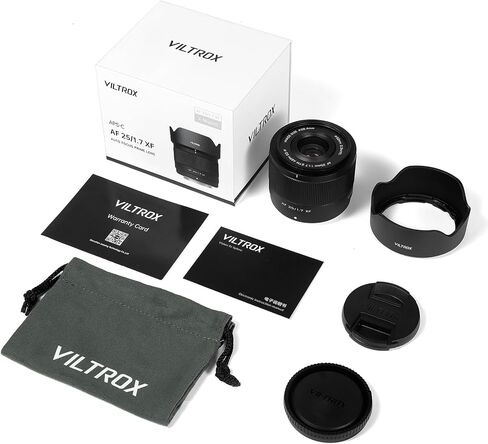 25mm f/1.7 APS-C Prime Lens for Fujifilm X-Mount - Fast Autofocus Large Aperture Lens Compatible with Fuji X-T30 X-T3 X-T4 X-E4 X-S10 X-Pro3 X-T100 X-A7 - Ideal for Portraits & Low Light Photography in Kuwait