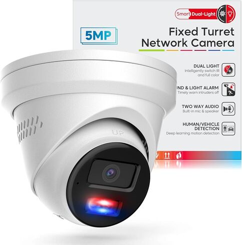 8MP Outdoor Dome PoE Camera - 4K IP Camera with Mic/Audio, Human/Vehicle Detection, Smart Hybrid Color Night, 2.8mm 114°FoV, IP67, IK08 vandalproof, H.265+, 3-Axis, 120db WDR, SD Card Slot in Kuwait