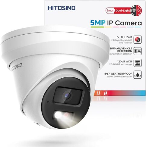 8MP Outdoor Dome PoE Camera - 4K IP Camera with Mic/Audio, Human/Vehicle Detection, Smart Hybrid Color Night, 2.8mm 114°FoV, IP67, IK08 vandalproof, H.265+, 3-Axis, 120db WDR, SD Card Slot in Kuwait
