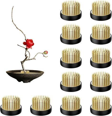 euyiklair 12pcs 34mm/1.34inch diameter frog ikebana flower orgender ، Silver in Kuwait