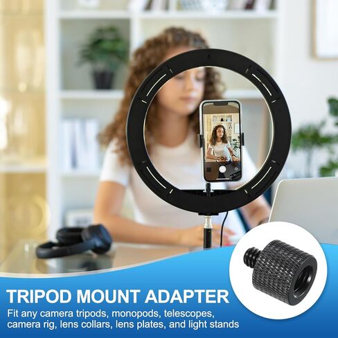 PATIKIL Tripod Screw Adapter 3/8" Female to 1/4" Male, 2 Pcs Tripod Nut Connectors Camera Mount Screw Camera Double Head Converter for Microphone Holder Magic Arm Accessories in Saudi Arabia