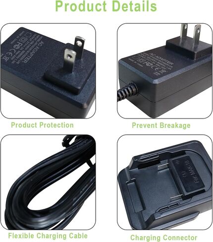 شاحن لجميع ماكيتا 18 فولت، شاحن بطارية سريع، مع أضواء مؤشر وامضة LED، مناسب لطراز BL1850 BL1830 BL1860 BL1840 BL1820 BL1815 BL1835 BL1845 سلسلة بطارية سوداء in Kuwait