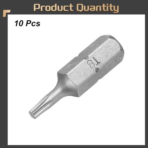 HARFINGTON 10pcs Torx Screwdriver Bit 1/4" Hex Shank T8 Head 1" Length CR-V Steel 6 Point Security Drill Bits for Repair Work Electric Screw Driver in Saudi Arabia