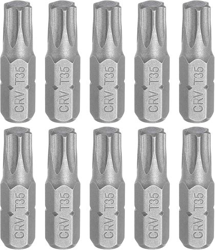 HARFINGTON 10pcs Torx Screwdriver Bit 1/4" Hex Shank T8 Head 1" Length CR-V Steel 6 Point Security Drill Bits for Repair Work Electric Screw Driver in Saudi Arabia