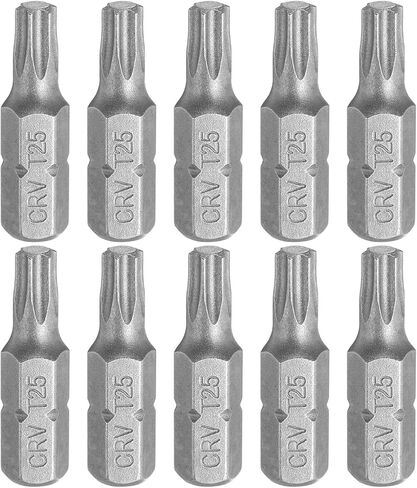 HARFINGTON 10pcs Torx Screwdriver Bit 1/4" Hex Shank T8 Head 1" Length CR-V Steel 6 Point Security Drill Bits for Repair Work Electric Screw Driver in Saudi Arabia