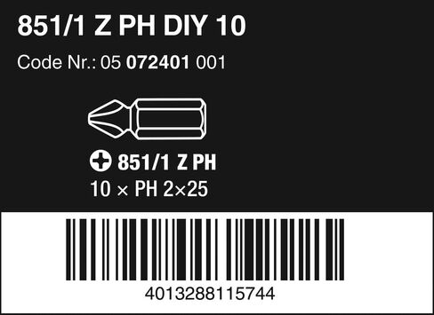 851/1 Z PH 2 X 25 MM DIY-BOX BITS PHILLIPS SCREW DIY-BOX in Saudi Arabia
