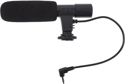 ميكروفون كاميرا VANZACK، ميكروفون كاميرا DSLR، ميكروفون لتسجيل المقابلة، متوافق مع الهواتف الذكية، ملحق فيديو احترافي خفيف الوزن in Saudi Arabia