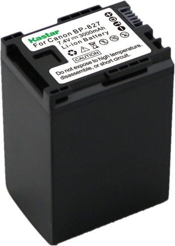 بطارية Kastar BP-827 (عبوة واحدة) لكاميرات Canon VIXIA HF10 HF11 HF20 HF21 HF100 HF200 HF G10 HF M30 M31 M32 HF M40 HF M41 HF M300 HF M400 HF S10 HF S11 HF S20 HF S21 S30 S100 S200 HG20 HG21 HG30 XA10 in Kuwait
