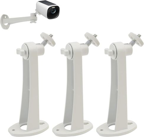 3PCS Extremely Long 6 in Camera Mount for eufy camera mount eufyCam 2C/2C Pro, 3C/S300, for SoloCam S220/C210, Adjustable Wall Mount Brackets Indoor/Outdoor, Aluminum Alloy Rust-Proof and Durable in Saudi Arabia