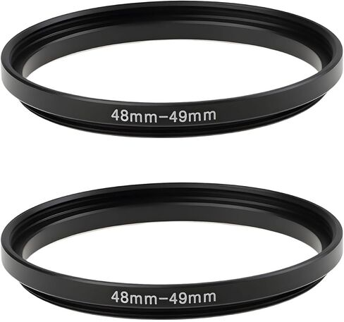 Create idea 2PCS 48-49mm Camera Lens Filter Step-Up Ring Adapter Allows 49mm Filters and Hoods on 48mm Thread in Saudi Arabia