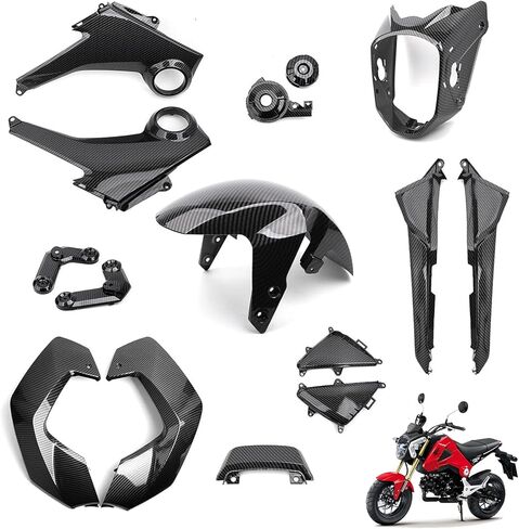 Mokuo Motorcycle Fairing Kit in ABS Material Compatible with Honda Grom Msx 125 SF 2013-2016, Apple Green Color in Kuwait
