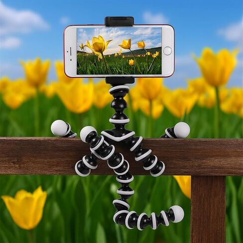 Portable Mini Tripod Stand - Adjustable Stainless Steel Desktop Holder for Smartphones Projectors and Live Streaming Cameras in Saudi Arabia