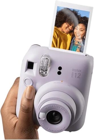 حزمة كاميرا FUJIFILM Instax Mini 12 للأفلام الفورية لعام 2025 (بنفسجي) + حقيبة حمل متوافقة + حزمة قيمة لفيلم Fuji Film (20 ورقة) + قطعة قماش للتنظيف من الألياف الدقيقة in Kuwait