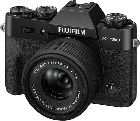 FUJIFILM X-T30 III Mirrorless Camera Body (Black) Bundle with Fuji EF-60 Shoe Mount Flash + 128GB Memory Card + Flexible Tripod + Cleaning Kit + Camera Bag in Saudi Arabia
