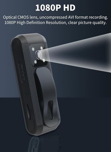 Diyeeni Body Camera with Audio and Video Recording, HD 1080P Body Cam with Auto Night Vision, Motion Detection, Personal Camcorder Sport Action Camera for Outdoors Activities in Saudi Arabia