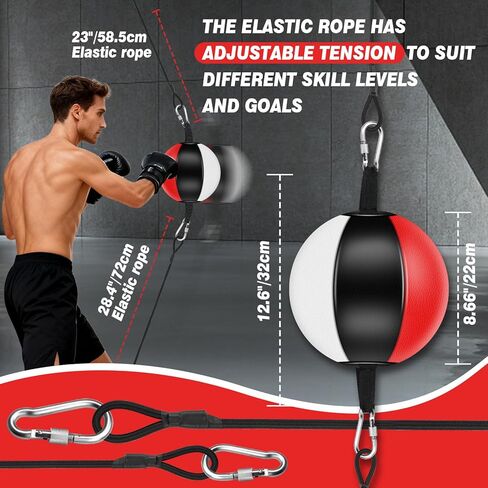 Doorway Punching Bag Double End Bag for Boxing, No Wall Installation Boxing Training Set with Bungee Cords, Double End Punching Ball Striking Equipment for Training at Home & Gym in Saudi Arabia