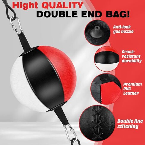 Doorway Punching Bag Double End Bag for Boxing, No Wall Installation Boxing Training Set with Bungee Cords, Double End Punching Ball Striking Equipment for Training at Home & Gym in Saudi Arabia