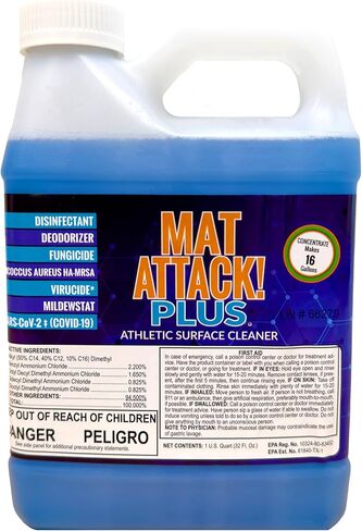 Dollamur Mat Attack! PLUS® Gym & Yoga Mat Cleaner, Hygienic Cleaner for Rubber Flooring, Wrestling Mats, and Fitness Floors-Gallon in Saudi Arabia