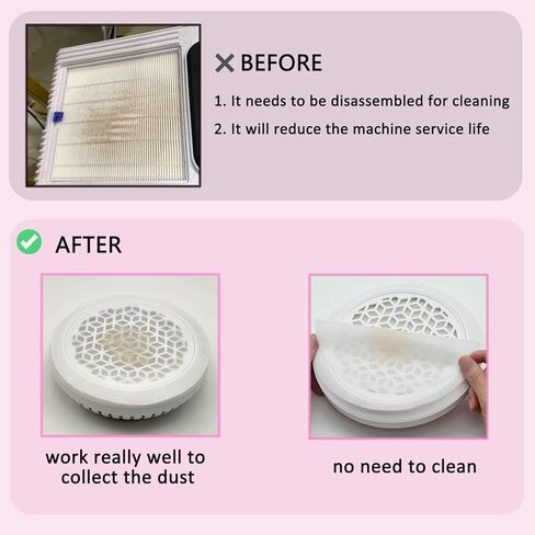 200 Sheets Nail Dust Collector Filter Disposable Nail Dust Filters for Most of Nail Dust Collector Machine Nail Vacuum Dust Collector Nail Tech for Nail Salon Nail Spa Nail Supplies Accessories in Saudi Arabia