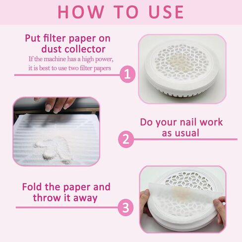 200 Sheets Nail Dust Collector Filter Disposable Nail Dust Filters for Most of Nail Dust Collector Machine Nail Vacuum Dust Collector Nail Tech for Nail Salon Nail Spa Nail Supplies Accessories in Saudi Arabia