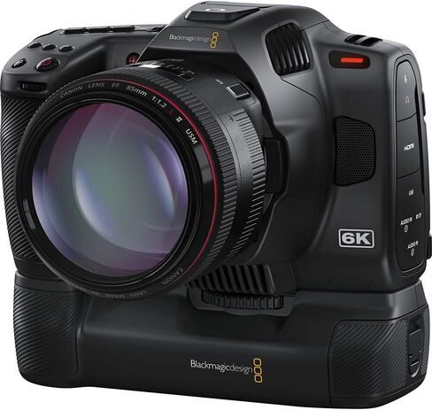 كاميرا سينما الجيب Blackmagic Design 6K Pro (حامل EF) (CINECAMPOCHDEF06P) + بطاقة قوية سعة 64 جيجابايت + برنامج Corel للصور + بطارية NPF550 + حافظة + ضوء LED + مجموعة تنظيف + كابل HDMI + المزيد in Saudi Arabia
