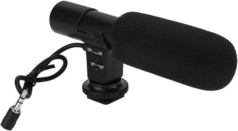 PUSOKEI Mini Professional Stereo Microphone, Mid Side Sound Pickup System for Digital Video Camera, with Wide Frequency Response and 3V CR2 Battery, Compatible with Hot Boots in Saudi Arabia