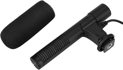 PUSOKEI Mini Professional Stereo Microphone, Mid Side Sound Pickup System for Digital Video Camera, with Wide Frequency Response and 3V CR2 Battery, Compatible with Hot Boots in Saudi Arabia