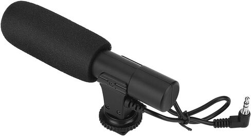 PUSOKEI Mini Professional Stereo Microphone, Mid Side Sound Pickup System for Digital Video Camera, with Wide Frequency Response and 3V CR2 Battery, Compatible with Hot Boots in Saudi Arabia