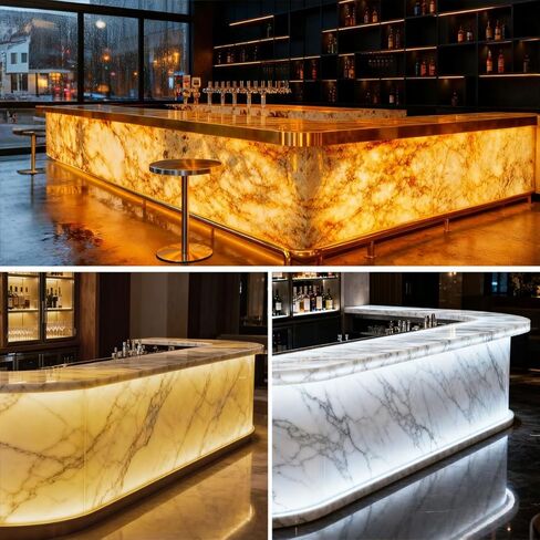 Large Tunable White LED Backlight Sheet 2700K-6500K, 78.7in x 9.45in 5.3 Sq Ft for Quartz Marble Countertops Backlit, 24V 104W 95+CRI Dimmable Flexible Cuttable Linkable LED Panel UL (6.56Ft Long) in Saudi Arabia