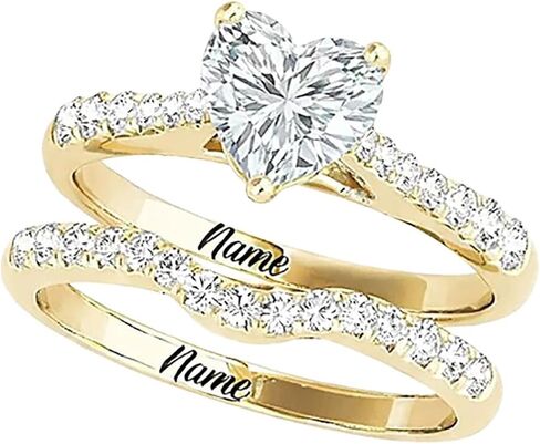 10K 14K 18K GOLD GOLD MOISSANITE RINGS مجموعات لها ، 2.6 CT. TW. مجموعة خاتم الخطوبة Moissanite للنساء مجموعة خاتم الزفاف لمشاركة الفرقة الأبدية in Kuwait