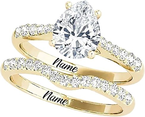 10K 14K 18K GOLD GOLD MOISSANITE RINGS مجموعات لها ، 2.6 CT. TW. مجموعة خاتم الخطوبة Moissanite للنساء مجموعة خاتم الزفاف لمشاركة الفرقة الأبدية in Kuwait
