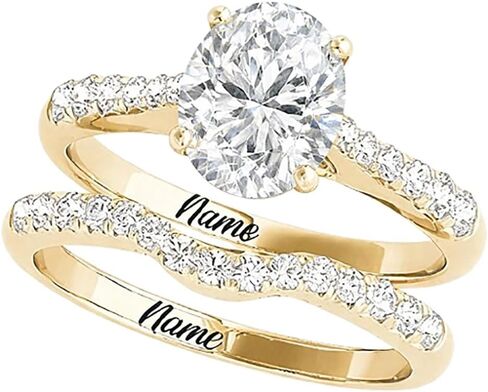 10K 14K 18K GOLD GOLD MOISSANITE RINGS مجموعات لها ، 2.6 CT. TW. مجموعة خاتم الخطوبة Moissanite للنساء مجموعة خاتم الزفاف لمشاركة الفرقة الأبدية in Kuwait