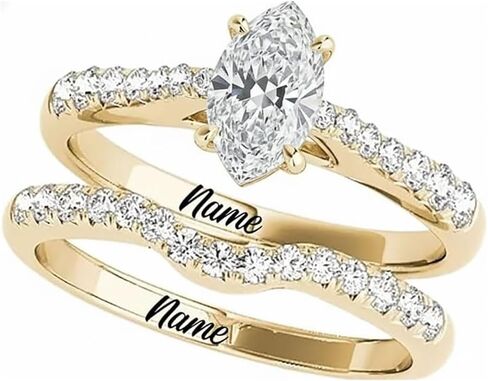 10K 14K 18K GOLD GOLD MOISSANITE RINGS مجموعات لها ، 2.6 CT. TW. مجموعة خاتم الخطوبة Moissanite للنساء مجموعة خاتم الزفاف لمشاركة الفرقة الأبدية in Kuwait