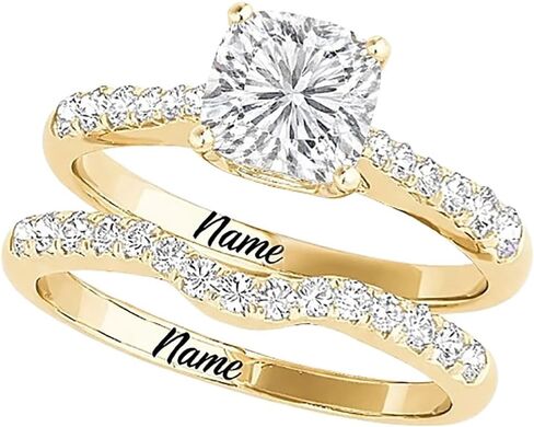 10K 14K 18K GOLD GOLD MOISSANITE RINGS مجموعات لها ، 2.6 CT. TW. مجموعة خاتم الخطوبة Moissanite للنساء مجموعة خاتم الزفاف لمشاركة الفرقة الأبدية in Kuwait