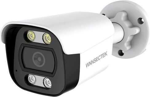 كاميرا مراقبة خارجية 8 ميجابكسل 4K POE، مقاومة للماء IP67، كاميرا IP للكشف عن المركبات البشرية، رؤية ليلية ملونة، صوت ثنائي الاتجاه، زاوية واسعة 2.8 مم، وصول عن بعد in Kuwait