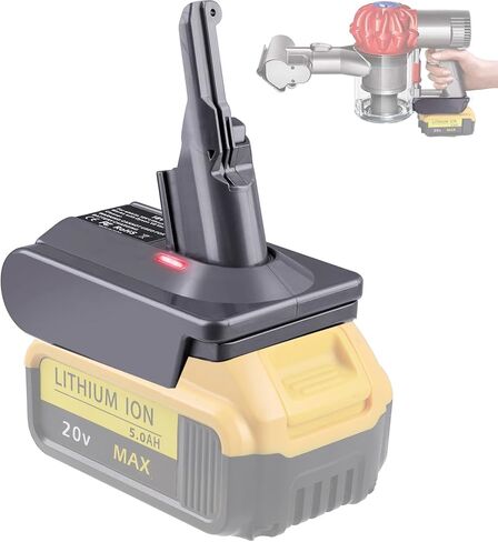 Upgrade for V7+V8 Battery Adapter, for DeWalt 20V Max Battery Convert for Dyson V7/V8 Series Vacuum Cleaner (V7 V8 Common) in Saudi Arabia