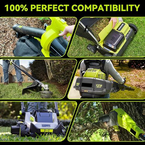 2 حزمة استبدال ليثيوم 7.0 أمبير في الساعة لمجموعة بطارية وشاحن Ryobi 40 فولت متوافقة مع بطارية Ryobi 40 فولت OP4050A OP40601 OP4040 OP4030 OP4050 OP40261 OP40201 OP40401 أدوات كهربائية لاسلكية in Kuwait