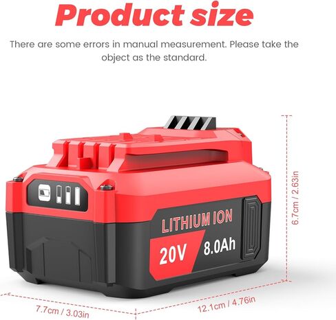 Upgraded 8000mAh High Capacity Compatible for Craftsman 20V V20 Battery (2-Pack) Compatible with CMCB205 CMCB204 CMCB206 CMCB202 CMCB201 20V Cordless Power Tools in Saudi Arabia