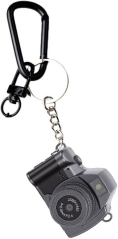 كاميرا Gugxiom Mini Keychain، كاميرا رقمية صغيرة قديمة بدقة 2K مع ضوء LED ومرشحات، عمر بطارية يصل إلى 50 دقيقة لتسجيل هدايا عيد الميلاد أثناء السفر (أصفر) in Kuwait