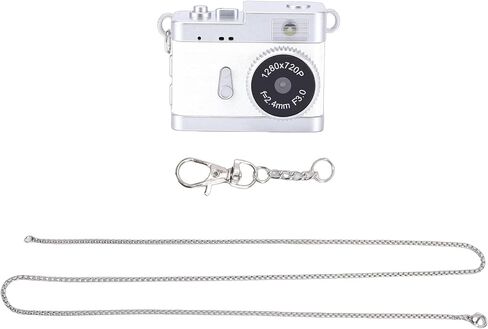 Keychain Camera, 0.96 Inch Color Screen 720P 5MP Portable Digital Camera with 32GB Memory Card, for Travel Learning Recording (Space White) in Saudi Arabia