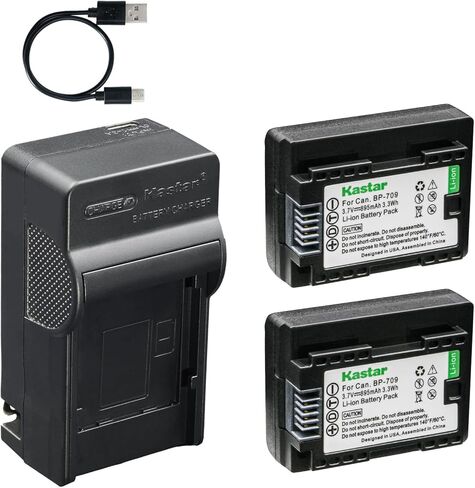 Kastar 4-Pack Battery and AC & USB-C Charger, Compatible with Canon BP-709 BP-718 BP-727 BP-745, Canon VIXIA HF R30 R40 R50 R60 R70 R80 R700 R800, LEGRIA HF M36 M46 M56 M66 M506 M806 Camera in Saudi Arabia