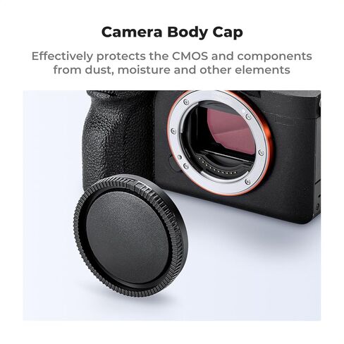 K&F CONCEPT E Mount Body Cap & Rear Lens Cover + Screen Protector & Hot Shoe Cover Kit Compatible with Sony in Saudi Arabia