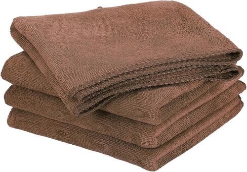 HARFINGTON 4 Pack Microfiber Cleaning Cloth, 30" x 14" Multi-Functional Cleaning Towels Reusable Absorbent Rags for Car Wash Kitchen Household Window Clean, Rose Red in Saudi Arabia