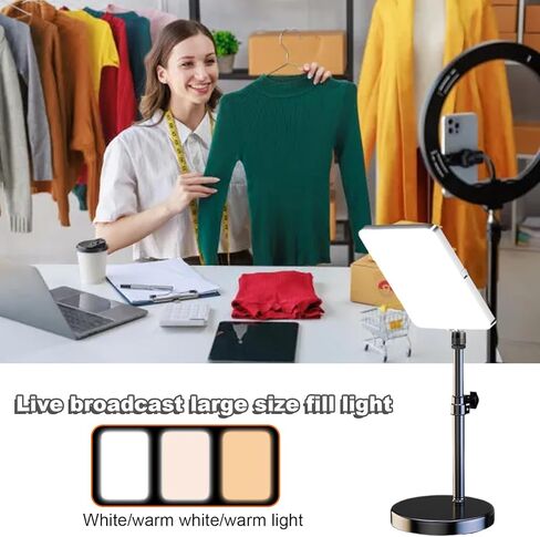 Live Streaming Light | High Brightness Multifunctional Desk Tripod Stand - Continuous Photography Lighting Panel | for Girlfriend Wife Friend Sister Daughter Home Indoor Work Traveling in Saudi Arabia