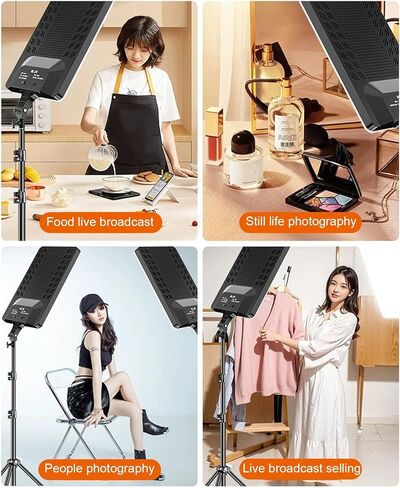 Live Streaming Light | High Brightness Multifunctional Desk Tripod Stand - Continuous Photography Lighting Panel | for Girlfriend Wife Friend Sister Daughter Home Indoor Work Traveling in Saudi Arabia