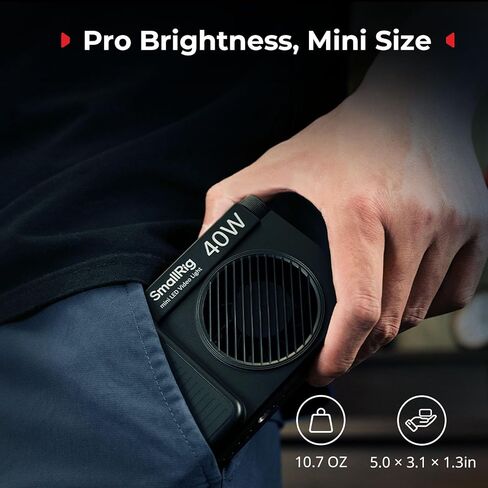 SmallRig RM 40C Mini LED RGB Video Light + فيديو من ألياف الكربون in Saudi Arabia