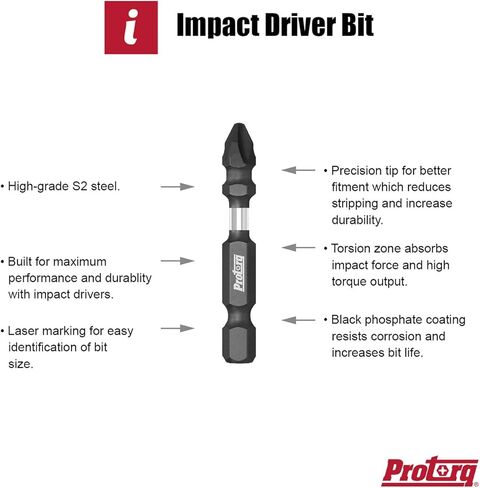 مجموعة ملحقات القيادة المؤثرة، 42 قطعة، قوة صناعية، ساق سداسية 1/4 بوصة in Kuwait