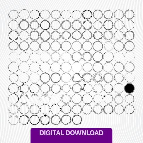 250+ حزمة إطار دائرة ملفات قابلة للطباعة Dxf Eps Png Pdf Svg تنسيق ملف تنزيل رقمي فوري ديكور المنزل إطار زخرفي مربع الأزهار ناقل 0020 in Kuwait