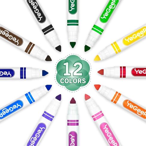 320 Count Washable Markers Bulk – 16 Assorted Colors, Broad Tip Markers for Kids, Teachers, and Classroom Supplies, Perfect for Art and Coloring. in Kuwait